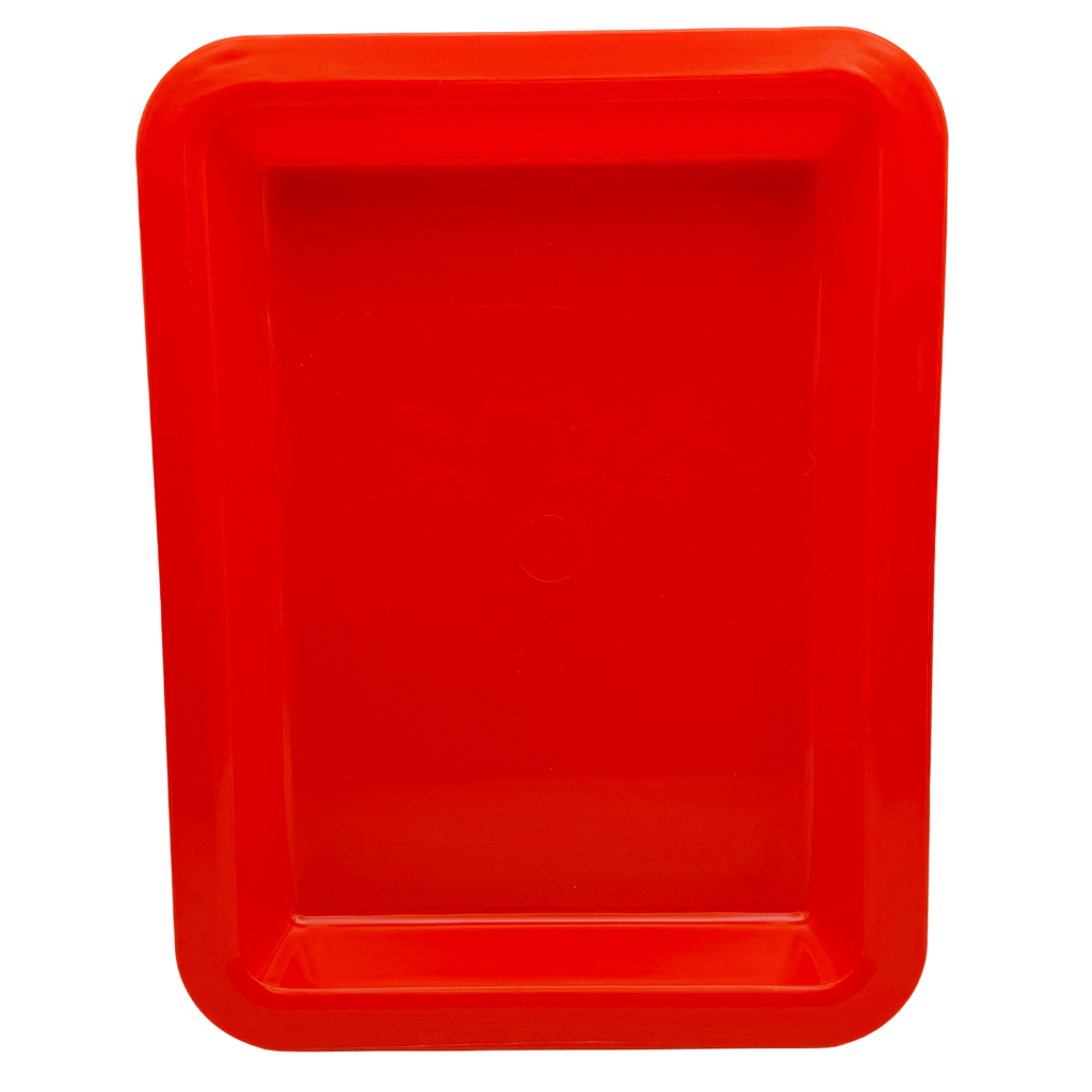 台湾の万能カラフルプラスチックトレイ(浅め) 小|カラー:レッド 台湾の万能カラフルプラスチックトレイ(浅め) 小|カラー:レッド
