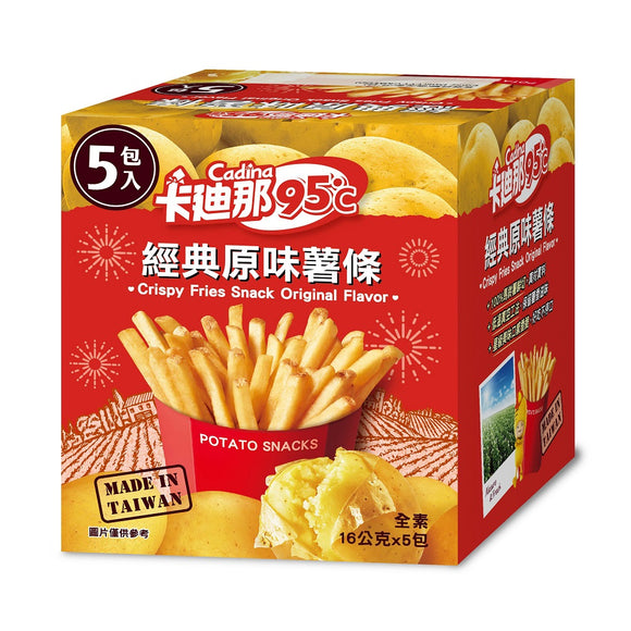台湾 カディナ Cardina 95℃ ポテトスティック プレーン｜卡迪那95℃薯條 經典原味 80g