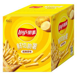 台湾 Lays レイズ フレッシュカット クリスピー プレーンポテトスティック｜樂事 鮮切脆薯 經典原味薯條 72g