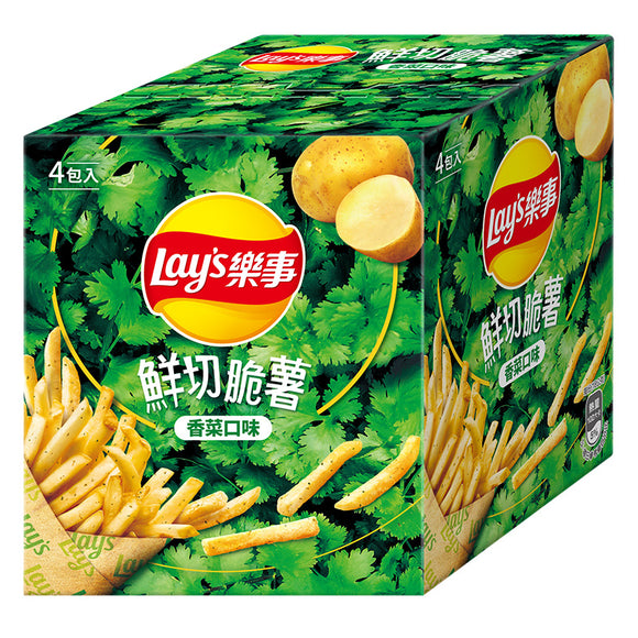 台湾 Lays レイズ フレッシュカット クリスピー パクチー味ポテトスティック｜樂事 鮮切脆薯 香菜口味薯條 72g
