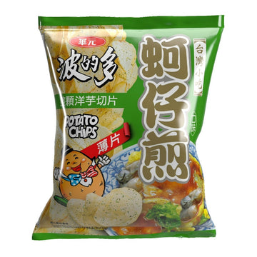 華元波的多 蚵仔煎 薄片｜牡蠣オムレツ味 ポテトチップス うすぎり 56g