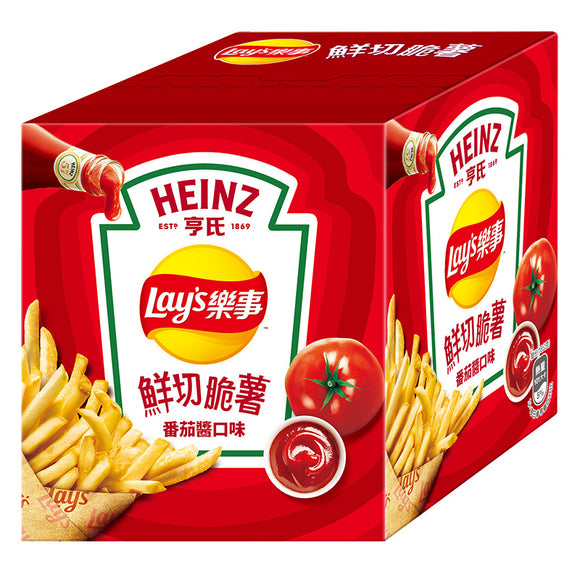 台湾 Lays レイズ フレッシュカット クリスピー ハインツケチャップ味ポテトスティック｜樂事 鮮切脆薯 亨氏番茄醬口味薯條 72g