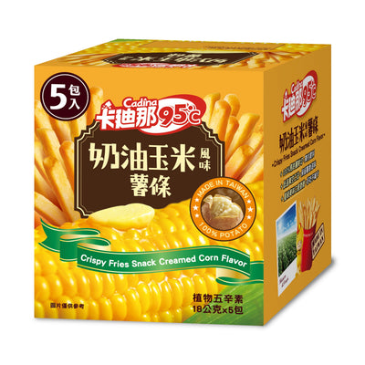 台湾 カディナ Cardina 95℃ ポテトスティック バターコーン味｜卡迪那95℃薯條 奶油玉米風味 90g