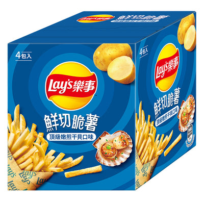 台湾 Lays レイズ フレッシュカット クリスピー 帆立バター風味ポテトスティック｜樂事 鮮切脆薯 頂級嫩煎干貝味薯條 72g