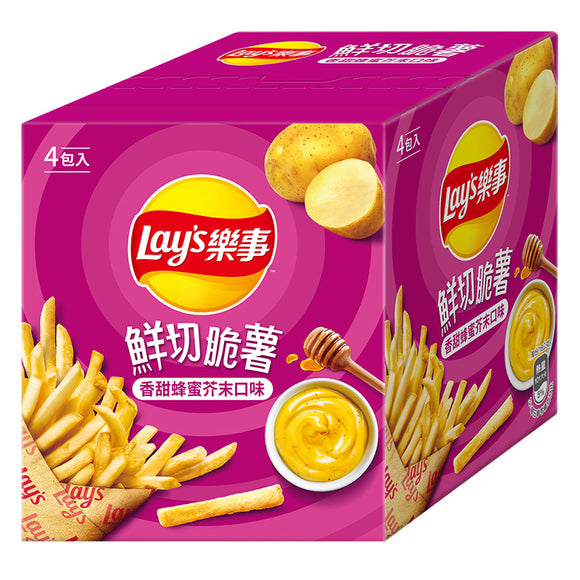 台湾 Lays レイズ フレッシュカット クリスピー はちみつマスタードポテトスティック ｜樂事 鮮切脆薯 香甜蜂蜜芥末味薯條72g