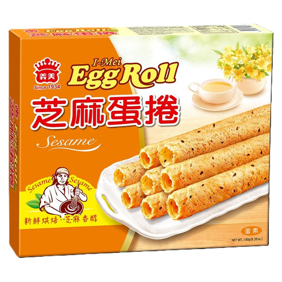 義美IMEI エッグロール ゴマ入り｜義美 蛋捲 芝麻｜3本/パック・4パック入｜180g