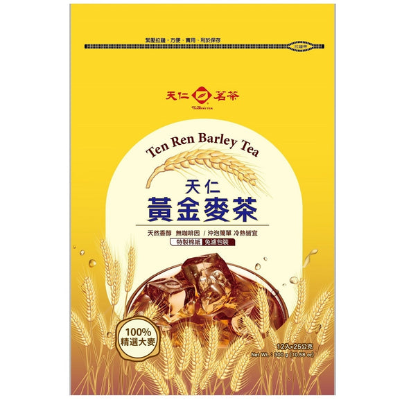 天仁茗茶 むぎ茶ティーバッグ｜天仁 麥茶 免過濾茶包 300g（12バッグ入り・25g/バッグ）