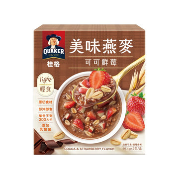台湾QUAKER クエーカー オートミール いちこ・チョコレート風味｜桂格美味燕麥 可可鮮莓風味 232g（46.4gx5パック）