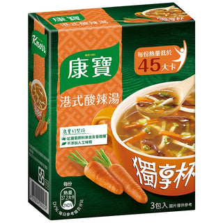 台湾クノール カップスープ 香港式サンラータン（ピリ辛）｜康寶獨享杯 港式酸辣湯 3袋入り