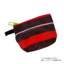 台湾漁師網バッグ地 コインケース（小銭入れ﻿）ボーダー柄（ブラック・レッド・ホワイト）｜茄芷零錢包 黑紅白線條款（本体・ファスナーの色はランダム出荷）※ご購入の場合、色の原因で返品・交換は対応不可