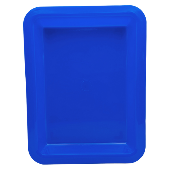 台湾の万能カラフルプラスチックトレイ（浅め） 小｜カラー：ブルー｜塑膠長方盤（淺） 藍色 小