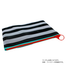 台湾漁師網バッグ地 仕切り付マルチポーチ モノトーンボーダー（ブラック・グレー）｜茄芷袋拉鍊包 黑灰條紋（本体・ファスナーの色はランダム出荷）※ご購入の場合、色の原因で返品・交換は対応不可