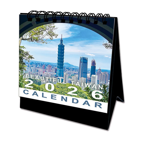 〈数量限定〉2026年 台湾ミニ卓上カレンダー 台湾景色｜台灣風景迷你三角桌曆 台灣製
