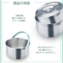 直火OK 多用途 蓋付き・持ち手付き厚手電鍋内鍋セット 10人用・10合（Lサイズ電鍋適用）