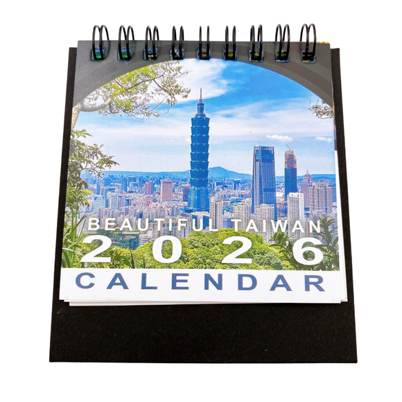 〈数量限定〉2026年 台湾ミニ卓上カレンダー 台湾景色｜台灣風景迷你三角桌曆 台灣製