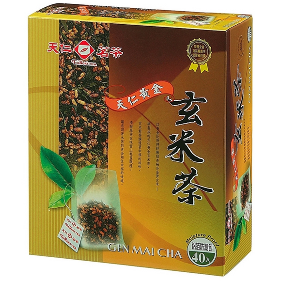 天仁茗茶 ゴールディン玄米茶（原片） ティーバッグ｜ 黃金玄米茶 3gx40バッグ入