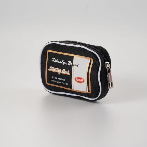 レトロ可愛い 台湾 利百代 スタンプ台柄 ポーチ（コインケース）カラー：青・赤・黒｜利百代 印台零錢包（藍・紅・黑）