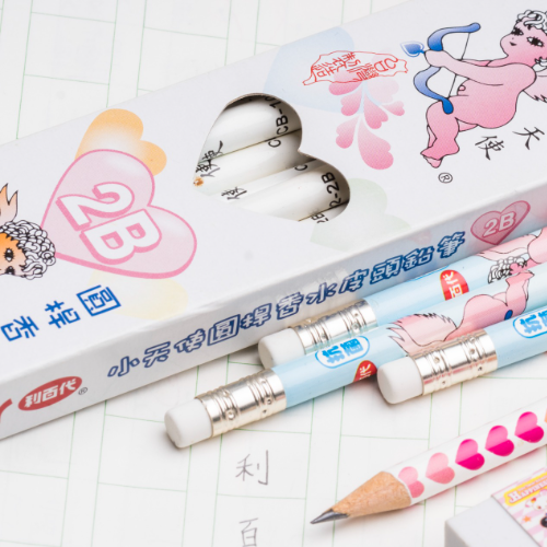 レトロ可愛い 台湾 利百代 天使印 香り付き鉛筆｜利百代小天使香水鉛筆｜硬度：2B