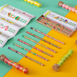 レトロ可愛い 台湾 利百代 台湾果物柄鉛筆セット｜利百代 台灣水果鉛筆｜硬度：2B - 0