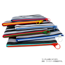 台湾漁師網バッグ地 仕切り付マルチポーチ モノトーンボーダー（ブラック・グレー）｜茄芷袋拉鍊包 黑灰條紋（本体・ファスナーの色はランダム出荷）※ご購入の場合、色の原因で返品・交換は対応不可