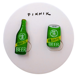 日日野餐 PIKNIK ピンバッジ 台湾ビール「18日」｜日日野餐 PIKNIK 別針（徽章） 台灣文化系列 台灣啤酒18天