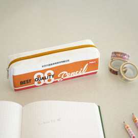 レトロ可愛い 台湾 利百代 88イエロー ペンシル パッケージデザイン柄 ペンケース｜利百代 88 經典黃桿鉛筆 筆袋