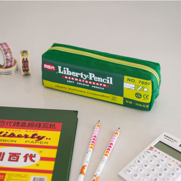 レトロ可愛い 台湾 利百代 7600油性クレヨン パッケージデザイン柄 ペンケース｜利百代 7600紙捲油蠟筆 筆袋