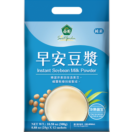 薌園 豆漿（トウジャン）パウダー 豆漿粉 オリジナル｜薌園 早安豆漿（豆漿粉） 原味 300g（1パック25g × 12パック入）