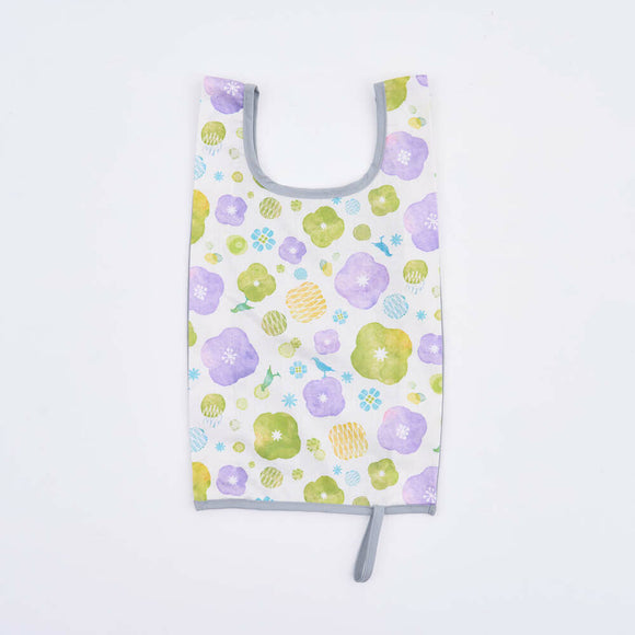 印花楽 折りたたみエコバッグ レトロ窓ガラス柄17号 ライラックパープル｜可收捲小背心袋 玻璃海棠17號 丁香紫