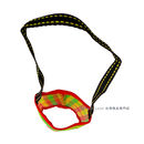 台湾製 漁師網 ナイロン ドリンクホルダー チェック柄 （イエロー・グリーン・レッド）｜パイピングカラー：レッド｜茄芷袋手提杯套 綠黃紅格子（包邊：紅）