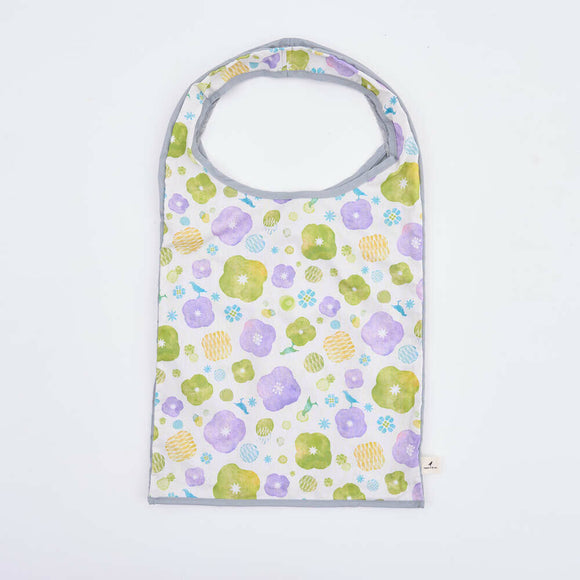 印花楽 肩掛けエコバッグ レトロ窓ガラス柄17号 ライラックパープル｜中型側揹背心袋 玻璃海棠17號 丁香紫