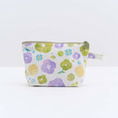 印花楽 台形ポーチ ファスナー付き レトロ窓ガラス柄17号 ライラックパープル｜拉鏈梯形收納包 玻璃海棠17號 丁香紫