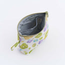 印花楽 台形ポーチ ファスナー付き レトロ窓ガラス柄17号 ライラックパープル｜拉鏈梯形收納包 玻璃海棠17號 丁香紫