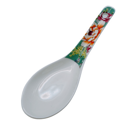 台湾花布（客家花布）柄 食器 レンゲ （ブルー・レッド・ピンク・ラベンダー・イェロー）｜台灣花布（客家花布）湯匙 （藍・紅・粉紅・紫・黃）