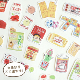 RIRIKOKO デコレーションステッカーパック（台湾レトロ雑貨店）｜哩哩扣扣裝飾貼紙包 柑仔店