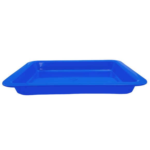 台湾の万能カラフルプラスチックトレイ（浅め） 小｜カラー：ブルー｜塑膠長方盤（淺） 藍色 小