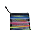 カラーボーダー メッシュポーチ（10.5x10cm）｜橫條紋彩色網格袋-7