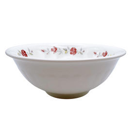 レトロ可愛い 大同磁器 バラ柄 魯肉飯・鶏肉飯用ボウル 飯碗（大きめ） 直径15.3cm｜大同磁器 5吋 生意碗 天井深碗（玫瑰花）