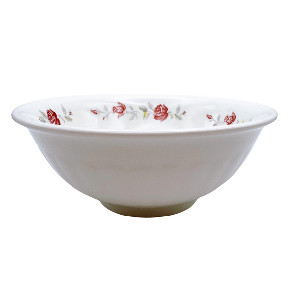 レトロ可愛い 大同磁器 バラ柄 魯肉飯・鶏肉飯用ボウル 飯碗（大きめ） 直径15.3cm｜大同磁器 5吋 生意碗 天井深碗（玫瑰花）
