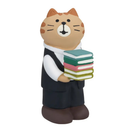 台湾限定 DECOLE×誠品書店 書店員ネコ ミニフィギュア（本を持つ店員）｜台灣限定 DECOLE誠品書店的店員貓公仔（手拿書）