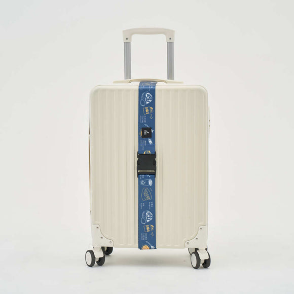 印花楽 スーツケースベルト 台湾グルメ ディープブルーグリーン｜行李束帶 台灣美食 深藍綠