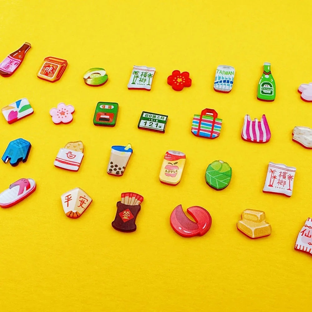 日日野餐 PIKNIK ピアス／イヤリング 台湾漁師網バッグ＋紅白