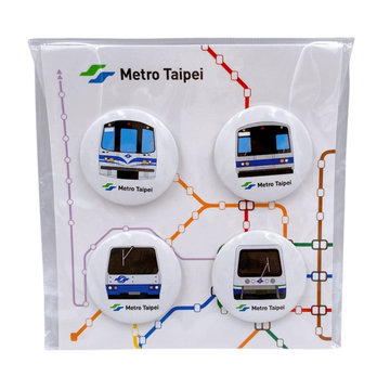 台北メトロ Taipei Metro 列車 ブリキマグネットセット｜台北捷運 捷運馬口鐵磁鐵（冰箱貼）｜お土産