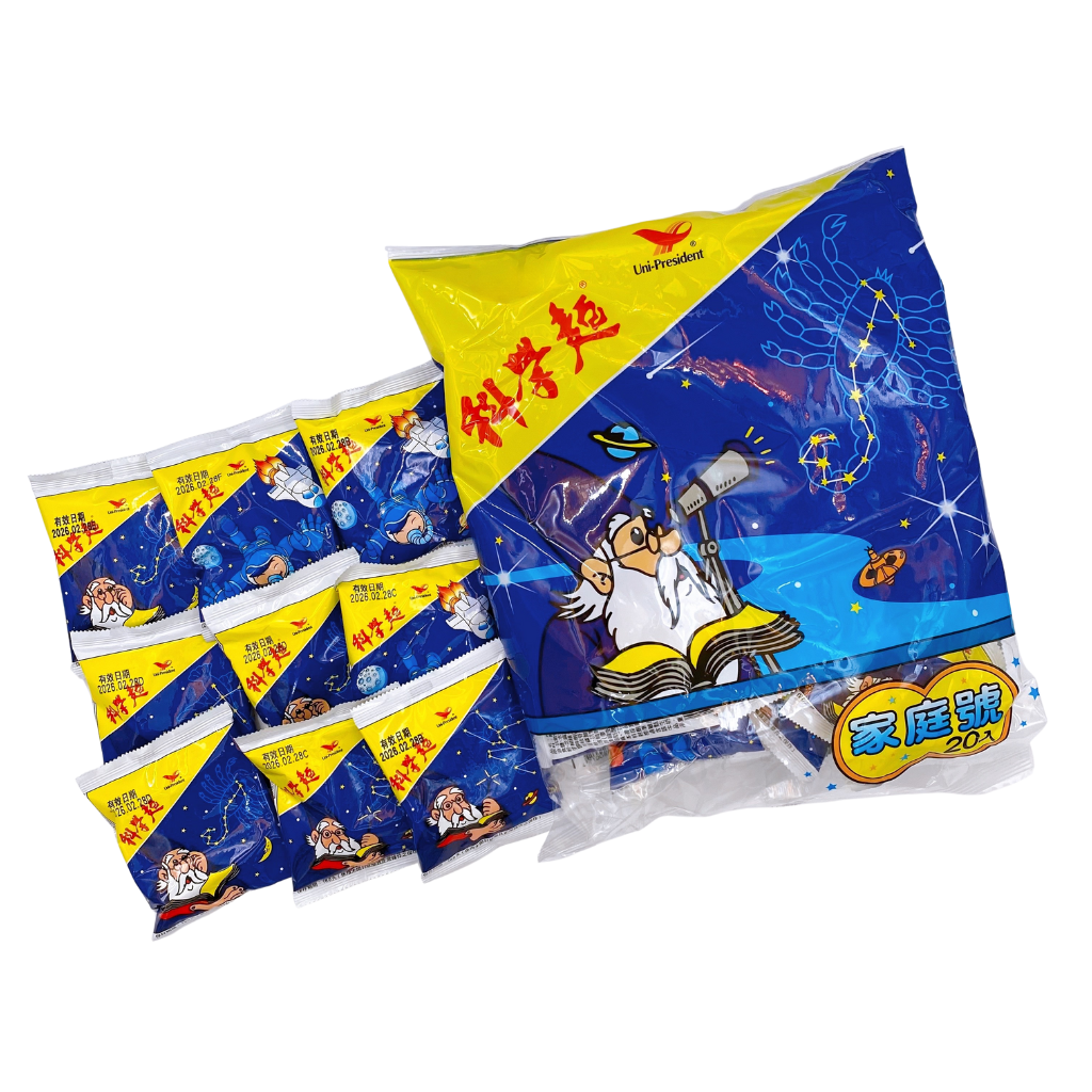 統一 科学麺 オリジナル味 大容量 ミニパック｜統一 迷你科學麵 原味 家庭號｜20パック入り｜300g