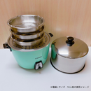 電鍋用ステンレス製 高蓋・蒸皿（重ね鍋）セット（高蓋セット）｜加高電鍋蓋５件組 (6.10.11.15人分・Mサイズ・Lサイズ適合) 蒸方便