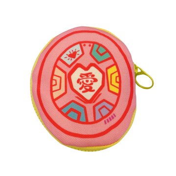 茚 Yin Taiwan 紅亀粿（紅亀餅・アンンクークエ）折りたたみエコバッグ 愛｜愛心紅龜粿購物袋（愛）