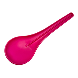 台湾 レトロな使い捨て食器 赤台湾杓子（しゃくし）取り分けスプーン｜台灣復古免洗餐具 紅免洗菜匙 大匙 公匙 5根入