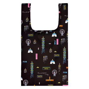 猴子設計 Monkey Design エコバッグ 夜の台北散策｜購物袋 夜訪台北