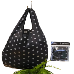 台湾限定 セブンイレブン × BEAMSコラボ BEAMS DESIGN OPENちゃん エコバッグ（ブラック）｜7-11 x BEAMS聯名 BEAMS DESIGN OPEN! 經典頭像背心袋 黑色