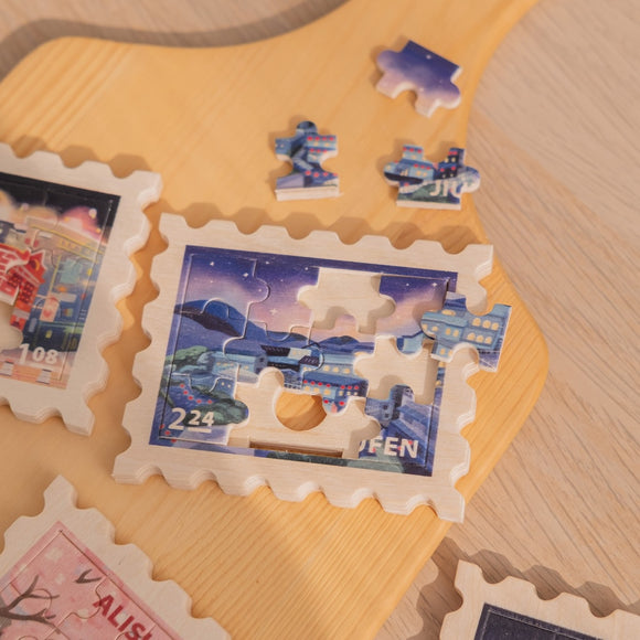 遊木時光 WOOD TIME 台湾ミニ風景 木製パズルマグネット｜台灣拼風景木製磁鐵